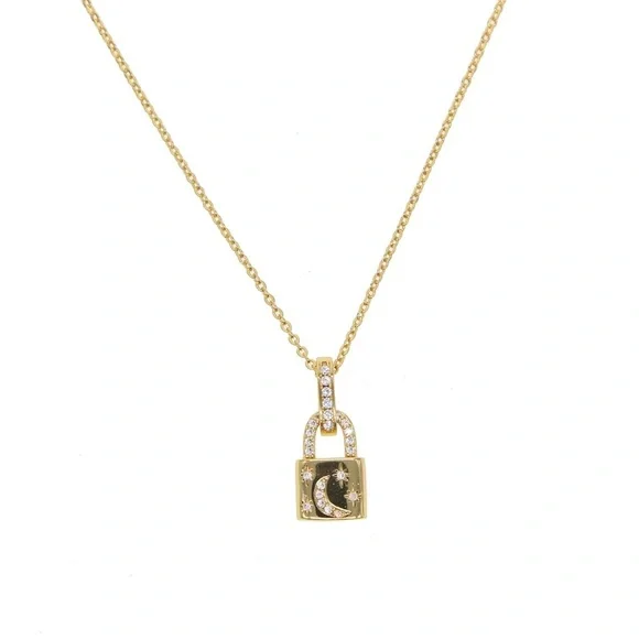 COPY - ✨18k gold filled lock necklace - Picture 2 of 2